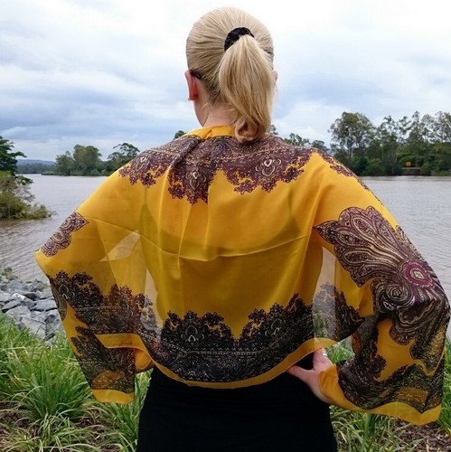 Chiffon bolero cardigan - chiffon,