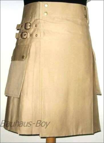 Utility kilt khaki - utility, cotton