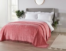 Diana Cowpe Traditional Bedspread DOUBLE Candlewick Geneva Bed Throw Chenille