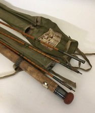 Antique W R Pape Newcastle Cane 3 Piece Fishing Rod 2 Tips 10ft Vintage Pole