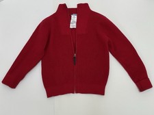 Jacadi Paris Boys Red Zip Jumper Size 8a 128cm Age 6yrs