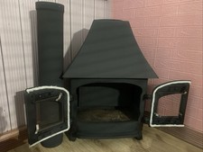Villager A/b Boiler Wood Stove With Over A Meter Of Flue Pipe ,brand New Glass