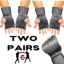 2 x Everlast Boxing Gel Gloves Hand wraps Punch Bag Inner Glove MMA Martial Arts
