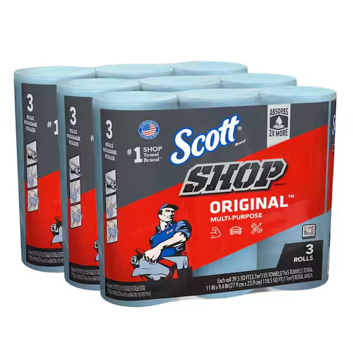 Blue shop towel - shop,