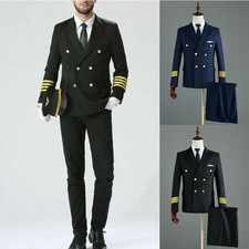 Mens Airline Captain Suit 2PCS