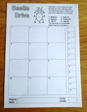 BEETLE DRIVE SCORE SHEETS