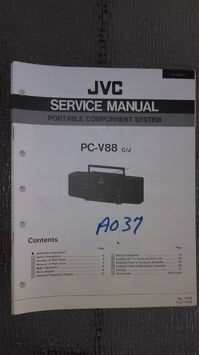 Jvc service manual - jvc, pc-v8