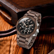 Men Wooden Luxury Quartz
