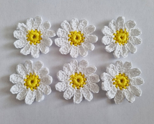 Crochet cotton daisy - cotton, flower