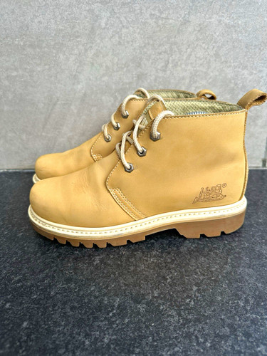 Cat leather chukka boots beige - cat,