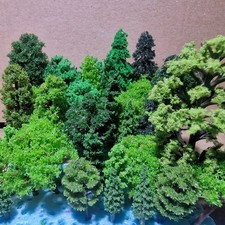 N Gauge Trees Set 96 - 36x Mixed woodland model small trees 3cm - 7cm