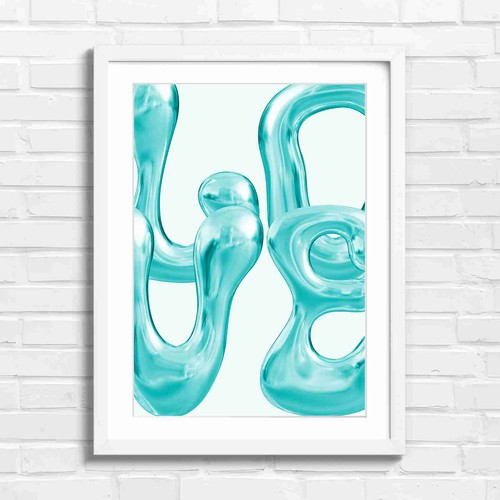 Chrome abstract sculpture art - abstract,