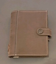 Filofax Chino 2004 Mini Organiser Planner . rare fawn colour suede effect, used.