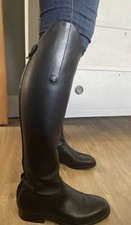 Sarm Hippique Black Long Riding Boots Size 7 EU 40