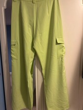 ladies primark size 16 Lime Green Cargo Trousers