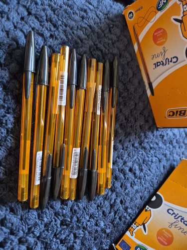 Bic crystal fine 8mm black - crystal, 0.8mm