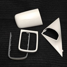 New A1408100179 Mercedes W140 S Class NS Left Mirror Cover Housing - White 9147