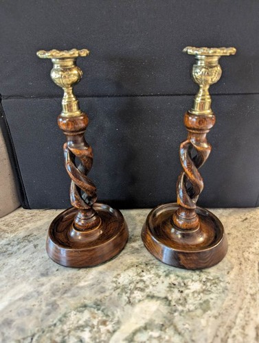 Pair set antique open - , barley