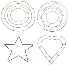Metal Florist Wreath Frames / Rings - Flat & Raised - Various Sizes & Designs