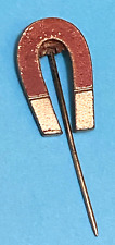 Vintage Rare Horseshoe Magnet Shaped Stick Pin Badge 