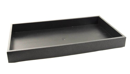 Large black plastic stackable - black,