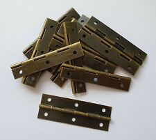 Large Square Hinges Brass DIY Wooden Box Chest Craft Projects Door Free Screws