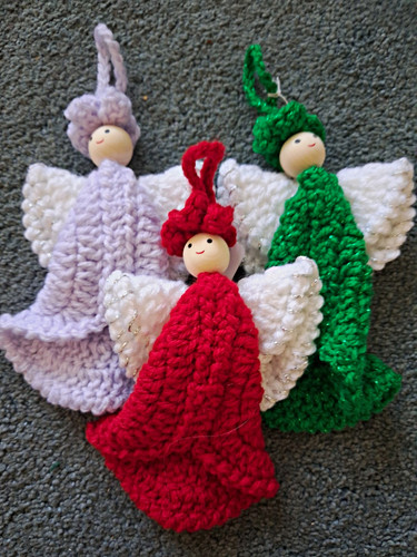 Handmade crochet angels hang - crochet,