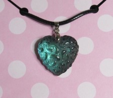 HANDMADE RESIN, Heart pendant