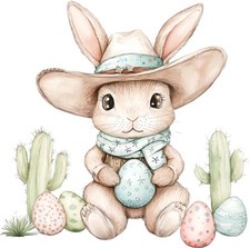 Easter Bunny Cactus Wall Art