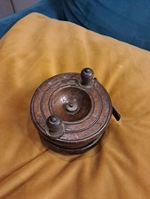 Vintage 3 1/2" Wood and Brass