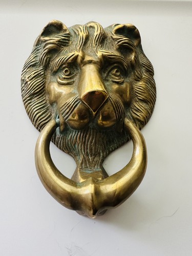 Vintage brass lion head - vintage,