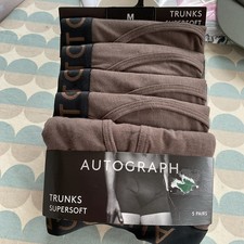 5 Pair Men’s Trunks Medium
