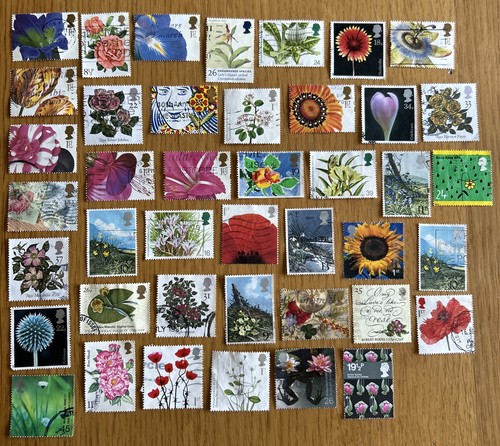 Flower used stamps off - gb,,