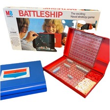 Vintage Battleship Board Game 1975 MB Games Naval Strategy Retro Box Complete