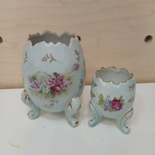 2 Vintage Napco Porcelain Egg