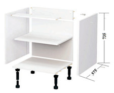 Flat Pack Kitchen Carcass Base and Wall Units 735mm high compatible with Wickes
