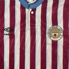 Ultra Rare Original Manchester City 1988/1989/1990 Away Football Shirt Medium