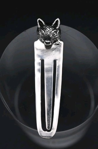 Sterling silver bookmark - sterling, fox