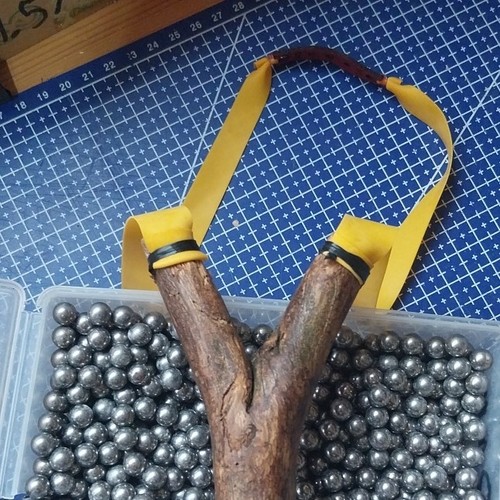 Wooden frame catapult - with, a