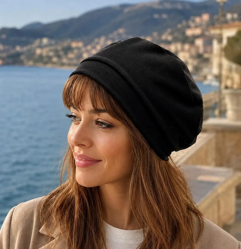 Women cotton jersey beret - jersey,