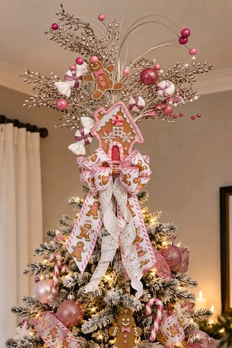 Pink gingerbread christmas - gingerbread,