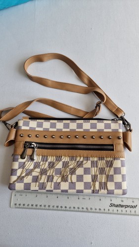 Vogue romance beige grey check - grey,