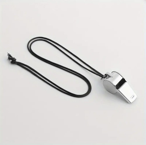 Metal referee whistle with - referee,