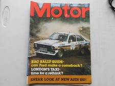 THE MOTOR MAGAZINE NOVEMBER 21 1981 RAC RALLT GUILD, LONDON TAXI, AUDI 100