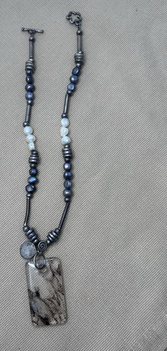 Glass necklace pendant - glass,