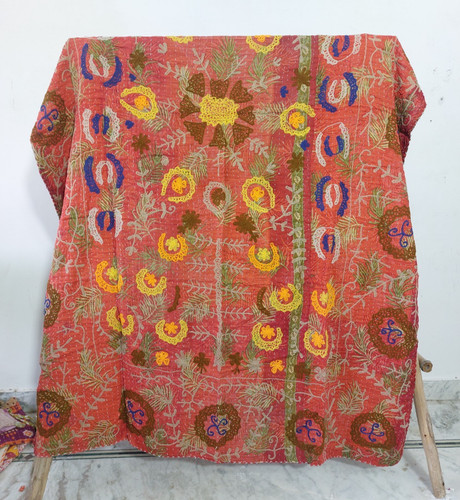 Vintage kantha quilt handmade - quilt,