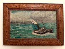 Vintage Maritime Oil on Board