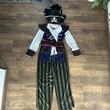 BOYS PIRATE COSTUME BOYS CARIBBEAN BOOK WEEK DAY FANCY DRESS  age 7-10