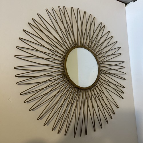 Retro metal sunburst circle - retro,