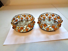 Vintage Amber Glass Beaded